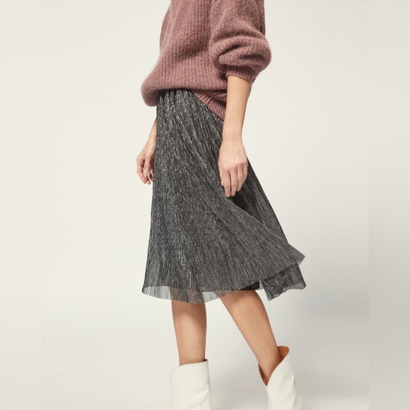Isabel Marant Dresses & Skirts - Isabel Marant Étoile Beatrice Gunmetal Metallic Skirt Size 38